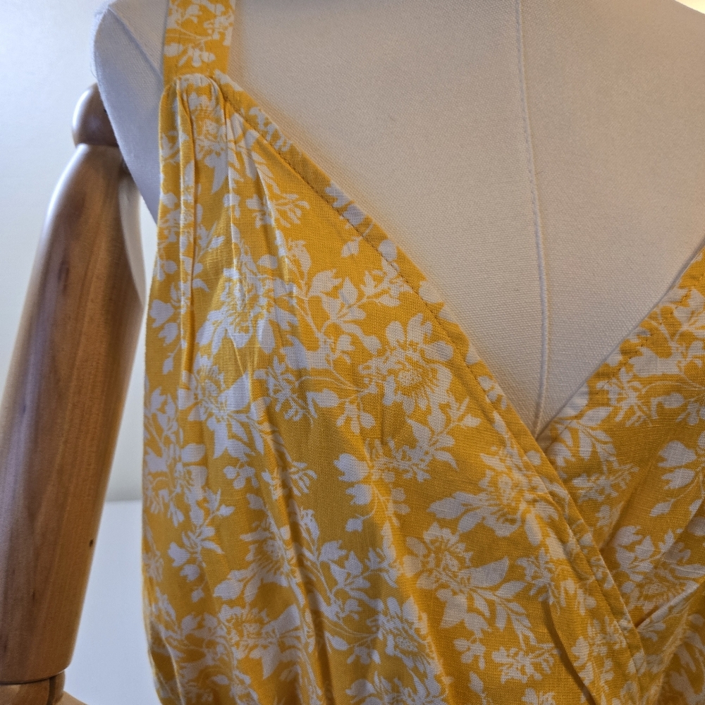 NWT UT Yellow Floral Sleeveless Maxi Dress Size XXL - Picture 2 of 13